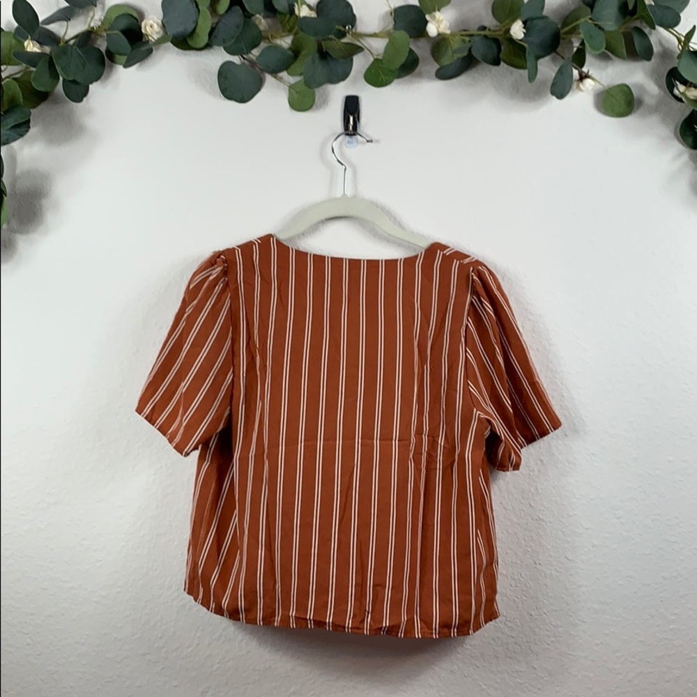 Orange Button Down Top - image 2